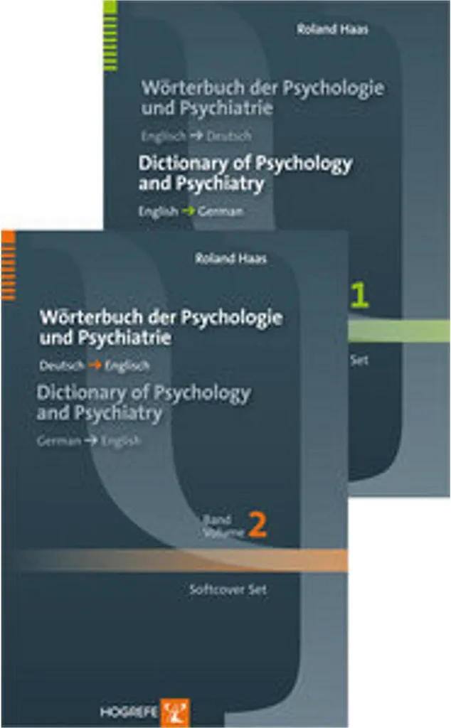 Dictionnaire de Psychiatrie et Psychologie Allemand Anglais 1200 p