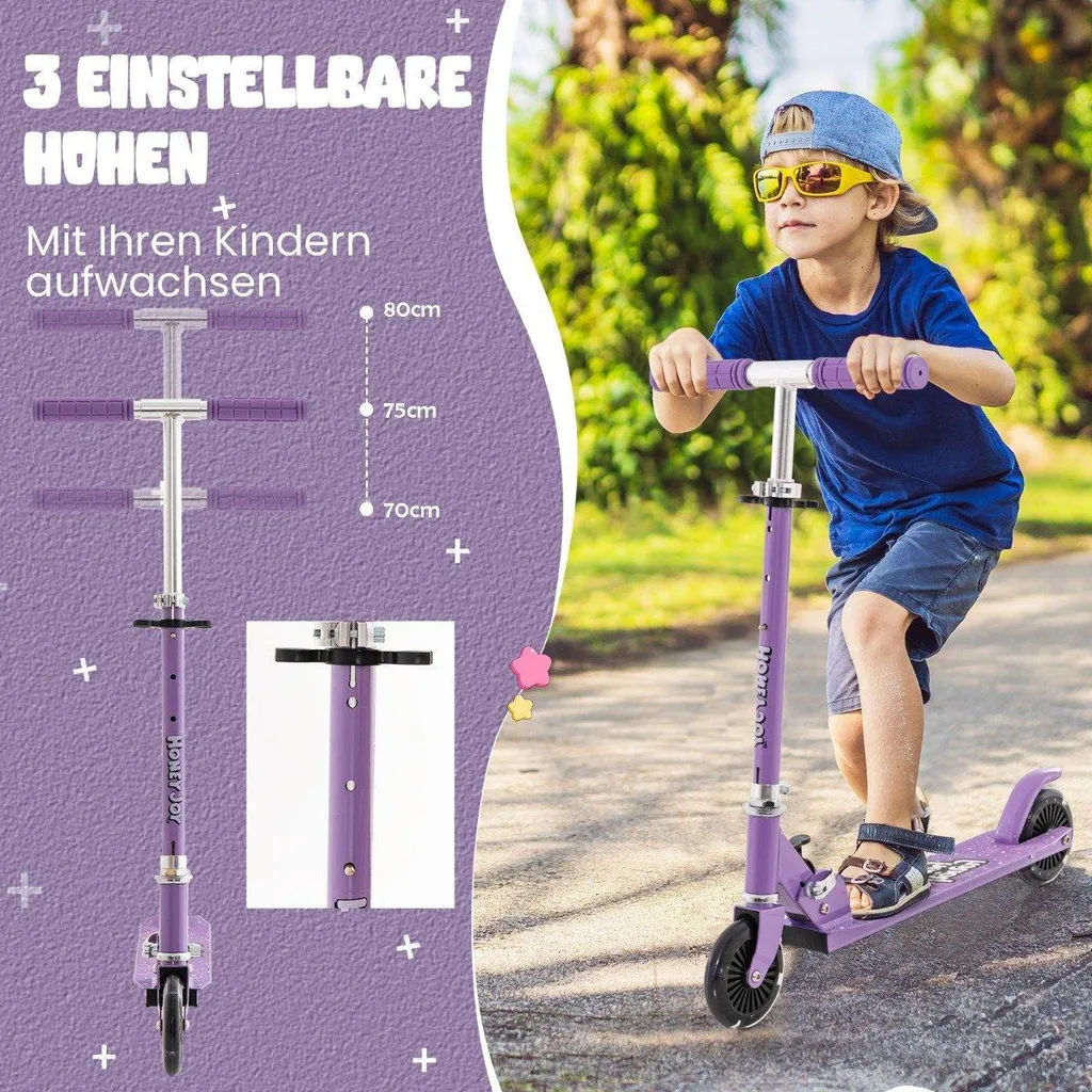 Trottinette enfant stable et sécurisée pour éviter les chutes, LED - 4