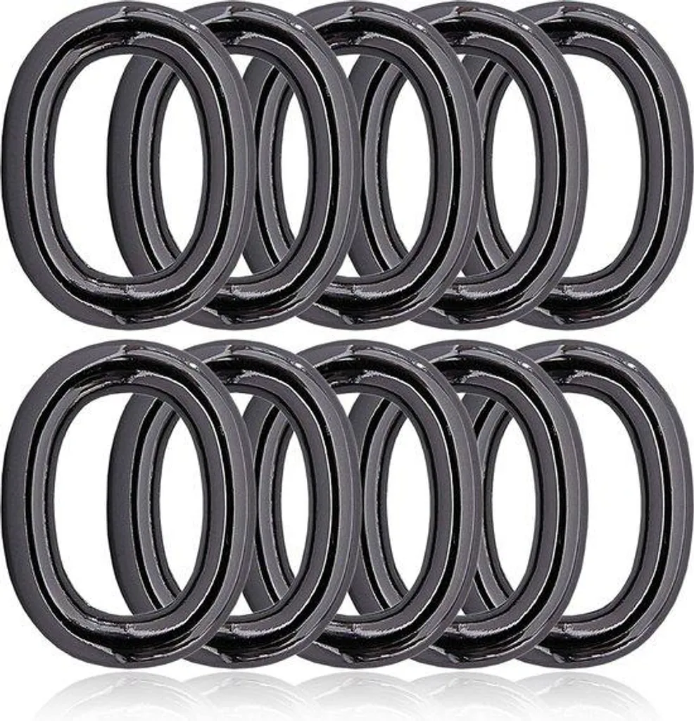 Lot de 10 joints toriques ovales en acier inoxydable pour collier chien