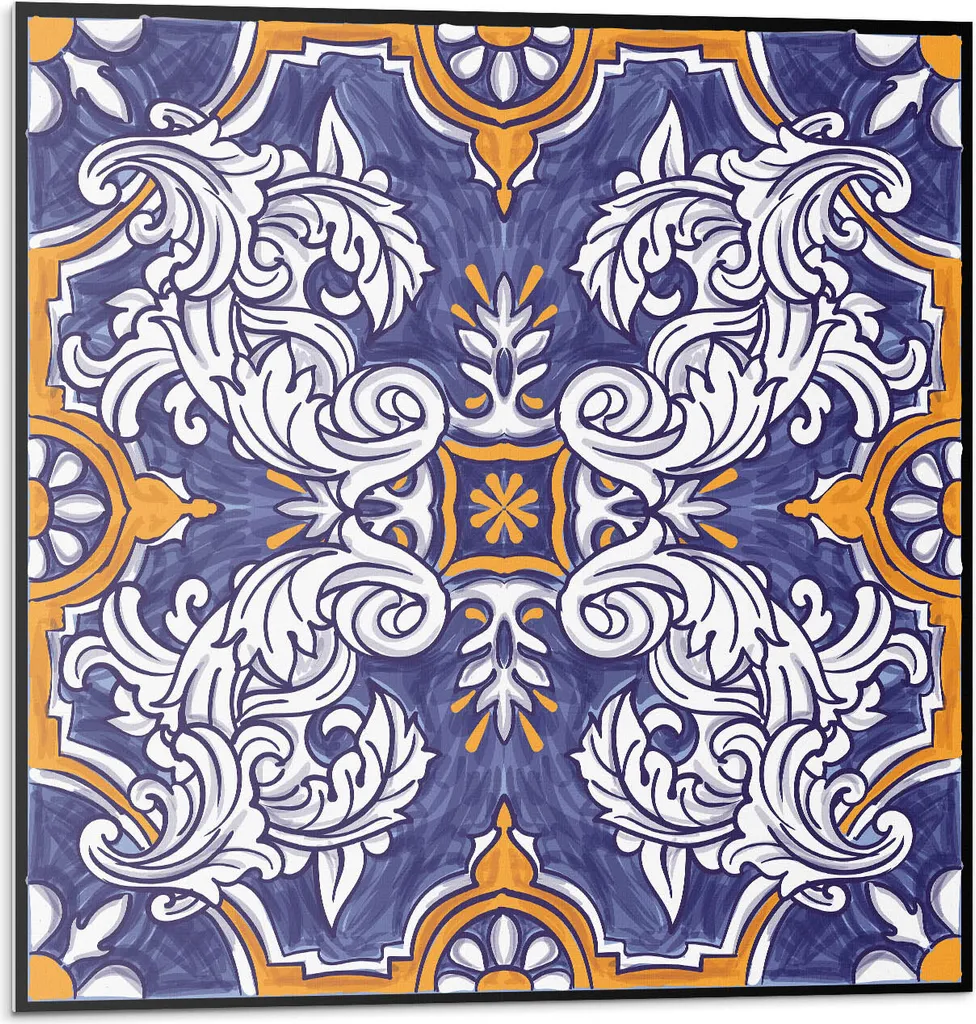 Mattonelle Viniliche Adesive 20x20 cm - Motivo Floreale per Cucina