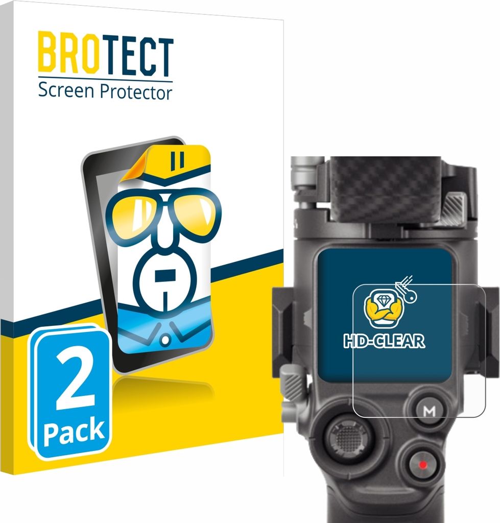 2x Für DJI RS 4 Schutzfolie BROTECT Displayschutz Display Schutz Folie Klar Transparent