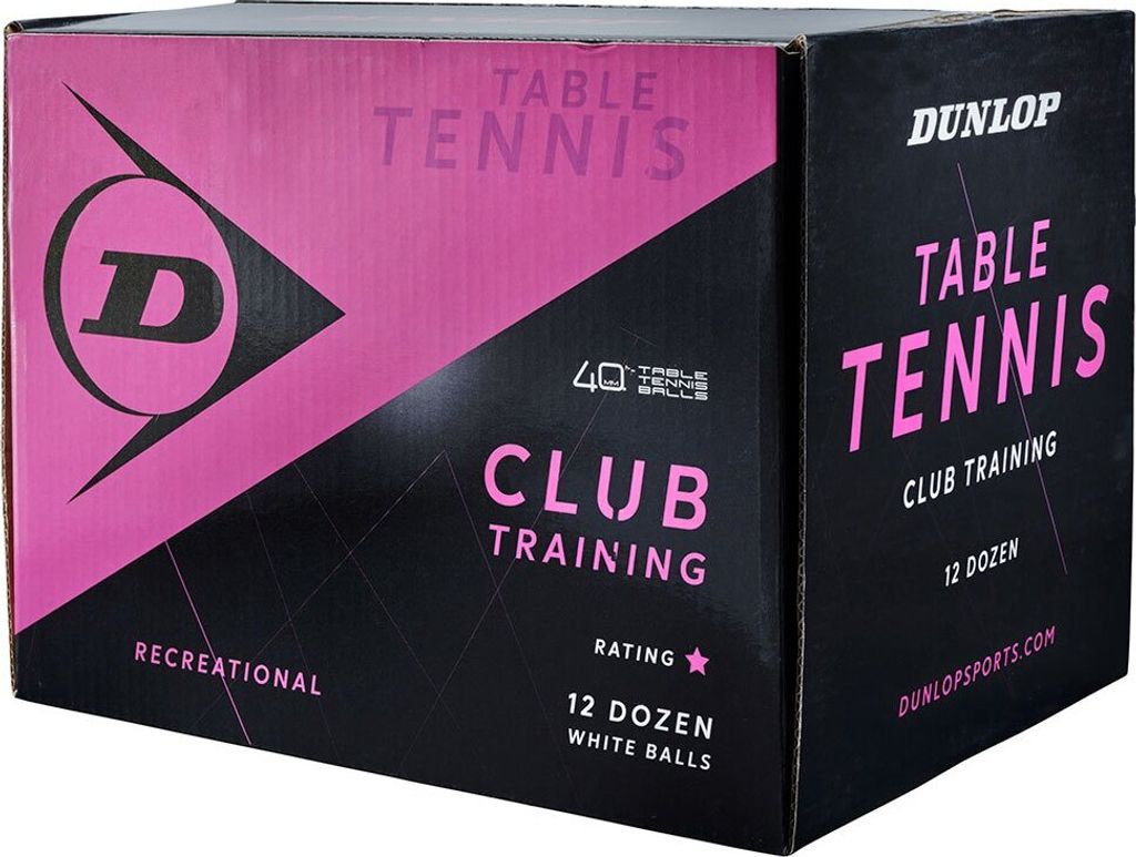 Dunlop 40+ Club Training Tischtennisbälle 144 Balls 144 Balls