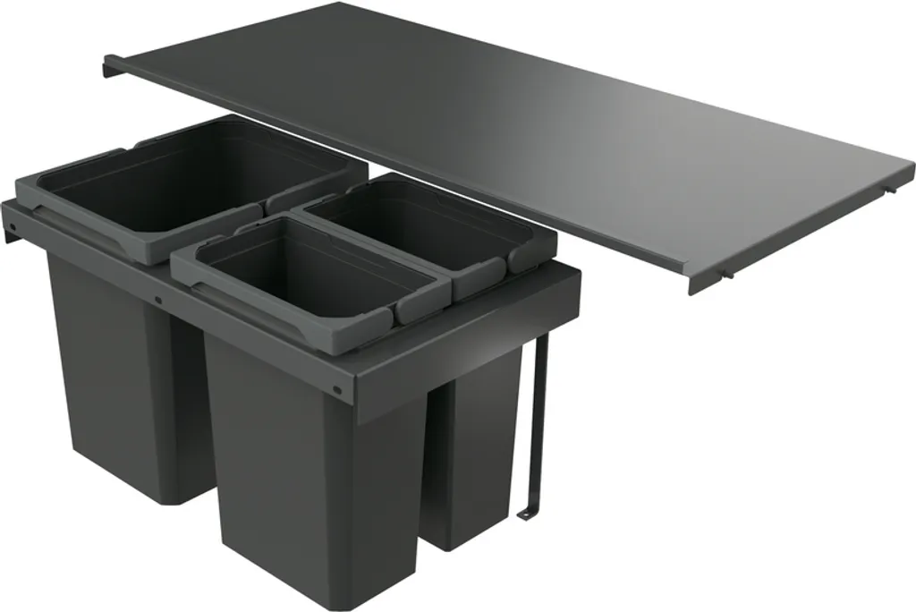Naber 8013422 Cox Stand-UP 350 K/900-3 Poubelle Anthracite 30,5L