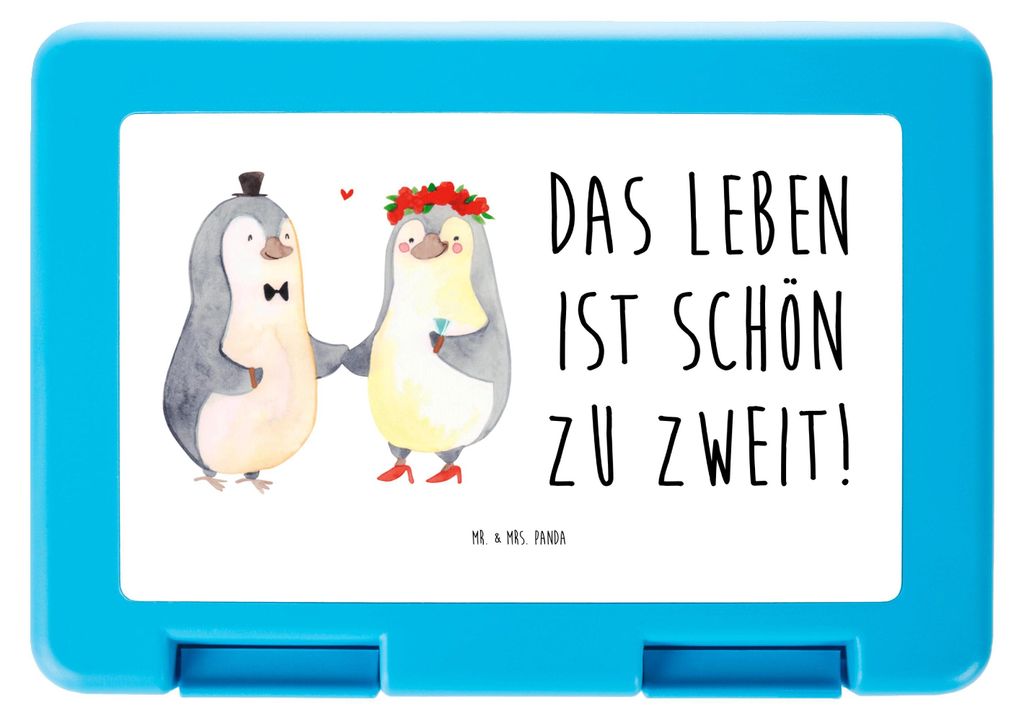 Mr. & Mrs. Panda Lunchbox Pinguin Heirat - Weiß - Geschenk, Mann, Frau, Vesperbox, Pärchen, Bentobox, Braut, Just Married, Hochzeit, Meal Prep Bo...