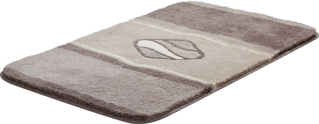 Grund Badteppich JEWEL - 100% Polyacryl ULTRASOFT, Farbe:Taupe, Größe:70x120 cm