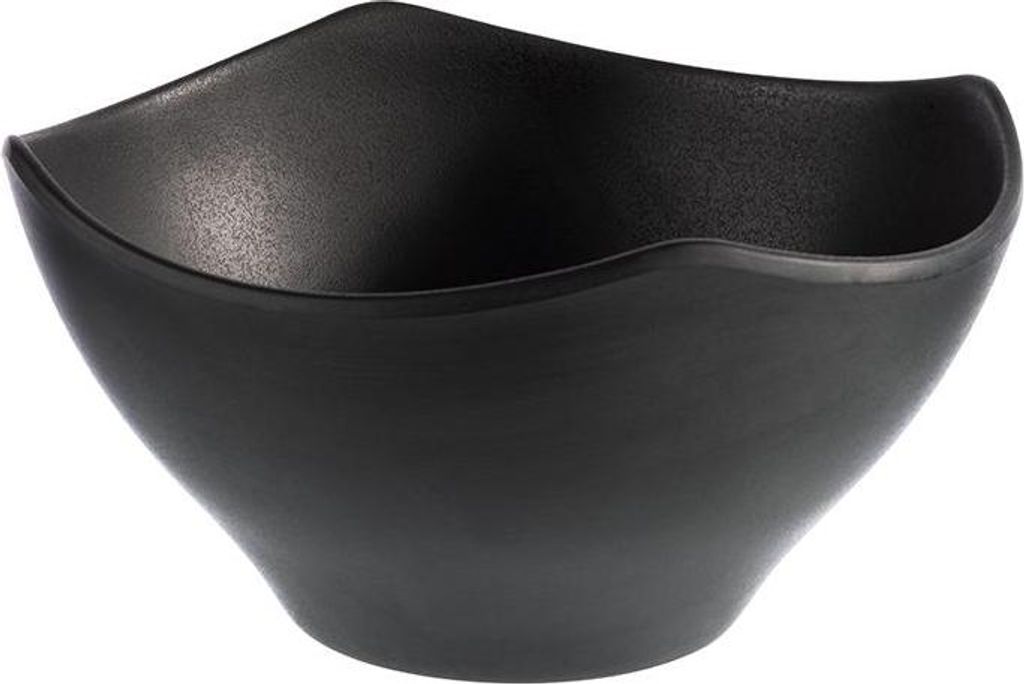 APS 83712 Schale ZEN, Melamin, 21 x 21 cm, Höhe 11 cm, schwarz