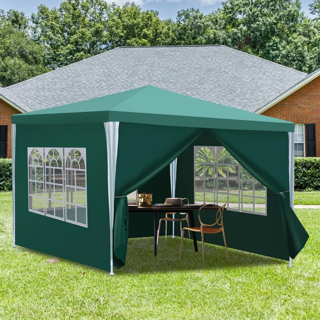 Jopassy Gazebo per Fiere 3x3m Struttura in Acciaio e Telo Idrorepellente