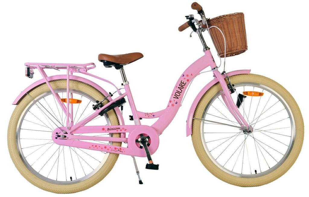 Volare Blossom Kinderfahrrad - Mädchen - 24 Zoll - Rosa - Zwei Handbremsen