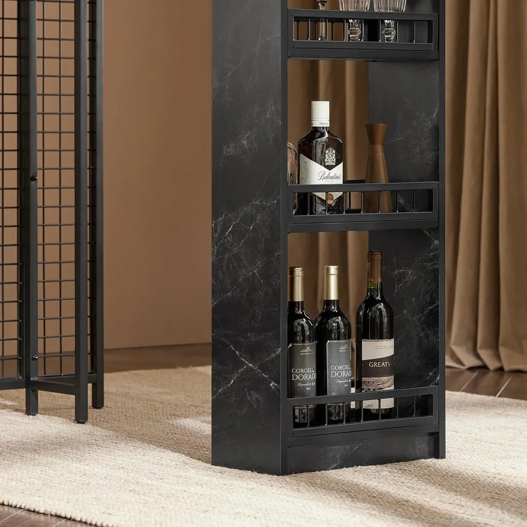 Table à manger haute pour petit espace, meuble bar cuisine 110cm