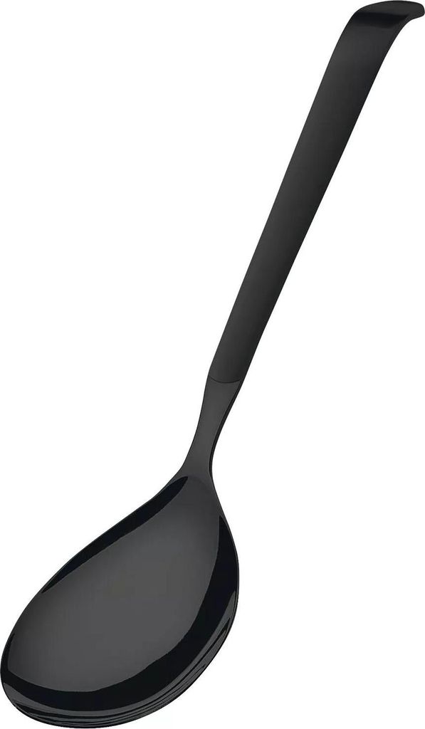 Chafing-Dish-Löffel PVD, geschlossen, schwarz, Länge: 317 mm