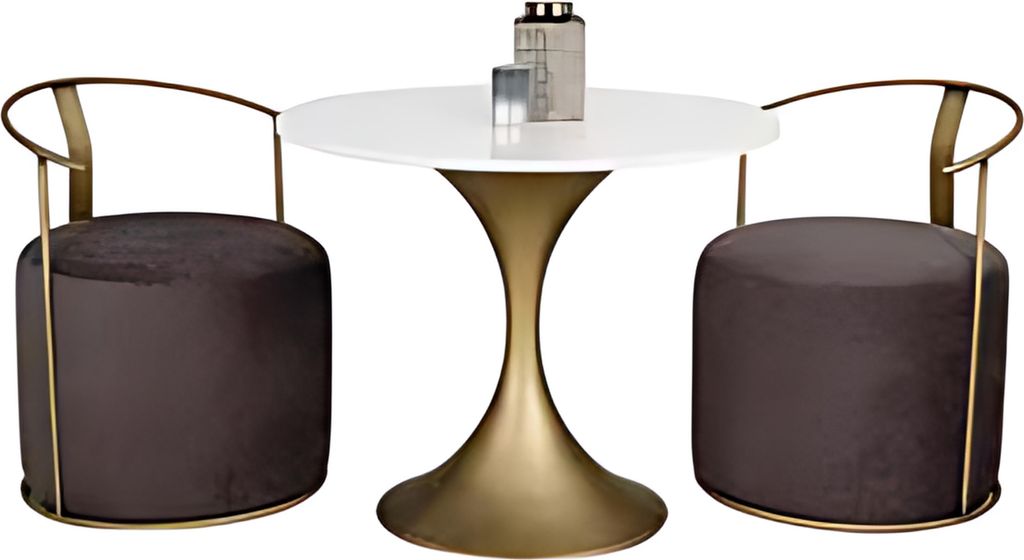 Design Restaurant Einrichtung Bistro Tisch Lounge Sessel 3tlg Set