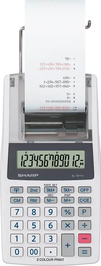 Calculatrice de bureau Sharp EL 1611V idéale pour comptabilité et TVA