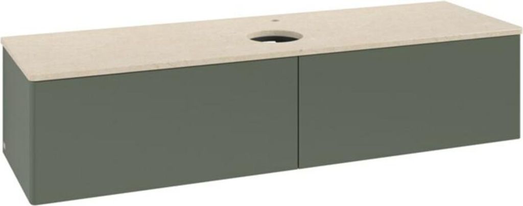 V&B Waschtischunterschrank ohne Frontstruktur -Beleuchtung Antao 160x50cm, HL, WBP botti., lea gre. m Lac