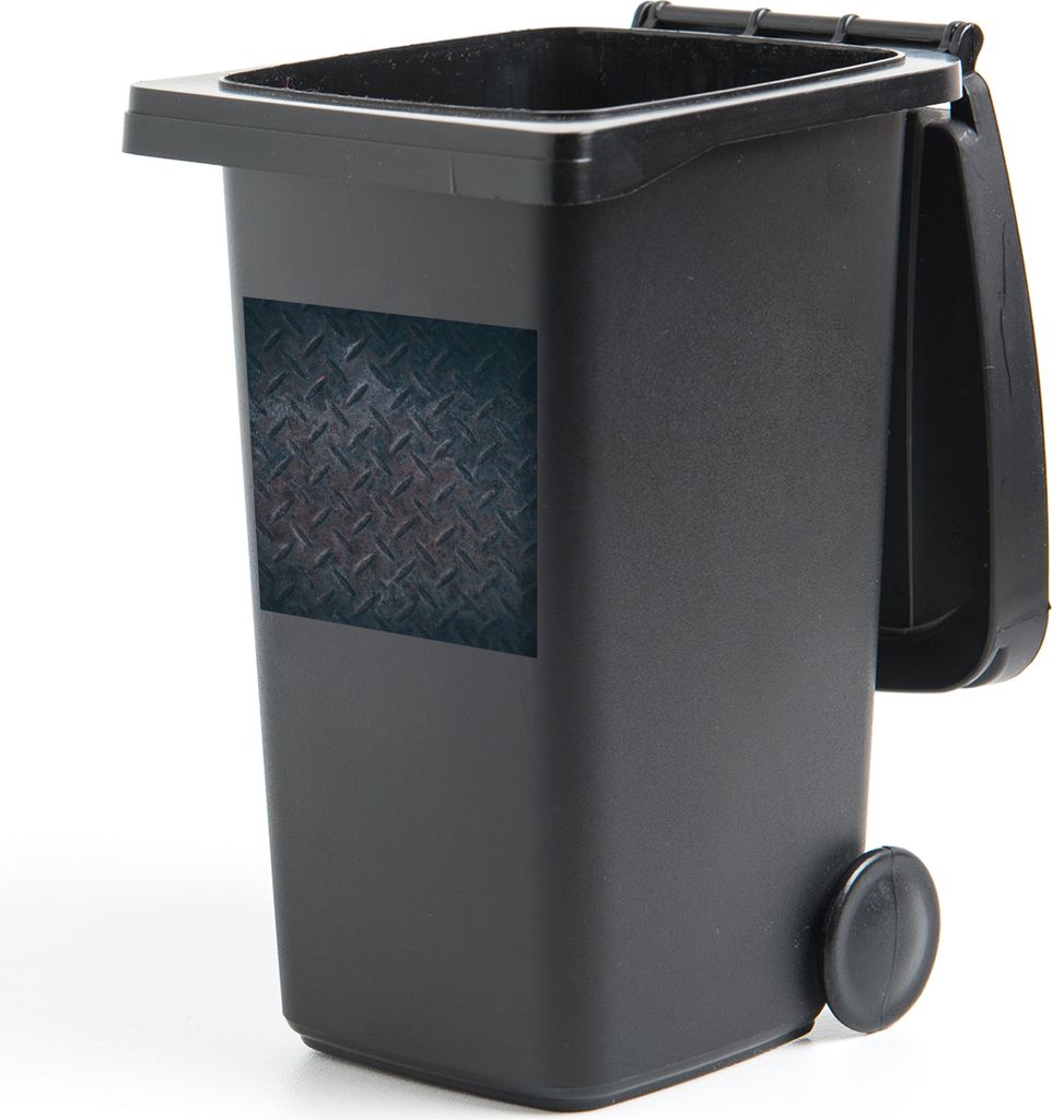 MuchoWow Mülltonnenaufkleber Eisen - Platten - Rost 40x40 cm - Abfall-Aufkleber - Container - für Abfallcontainer