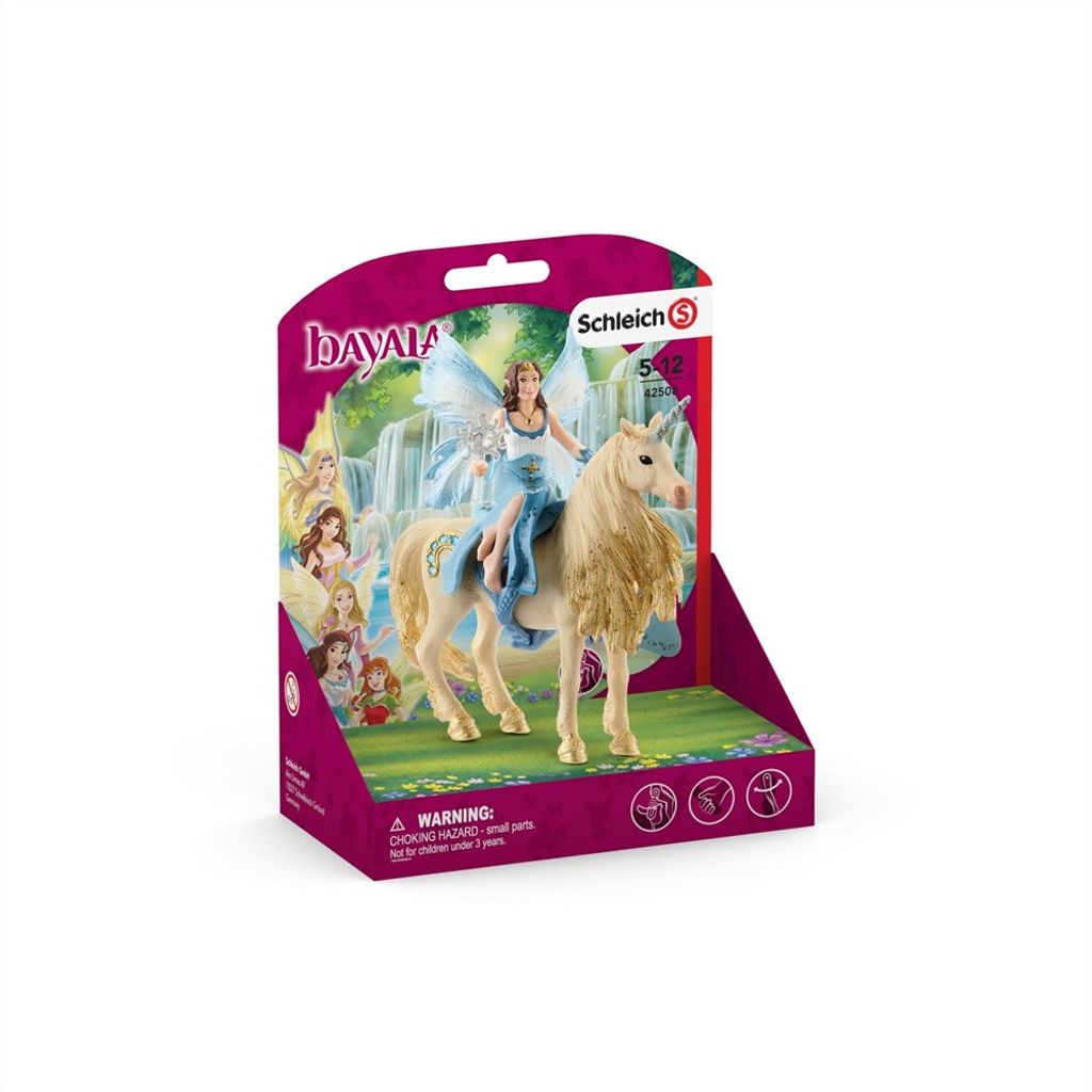 Figurine pour enfant Schleich Sirene Feya sur licorne de mer - 70593