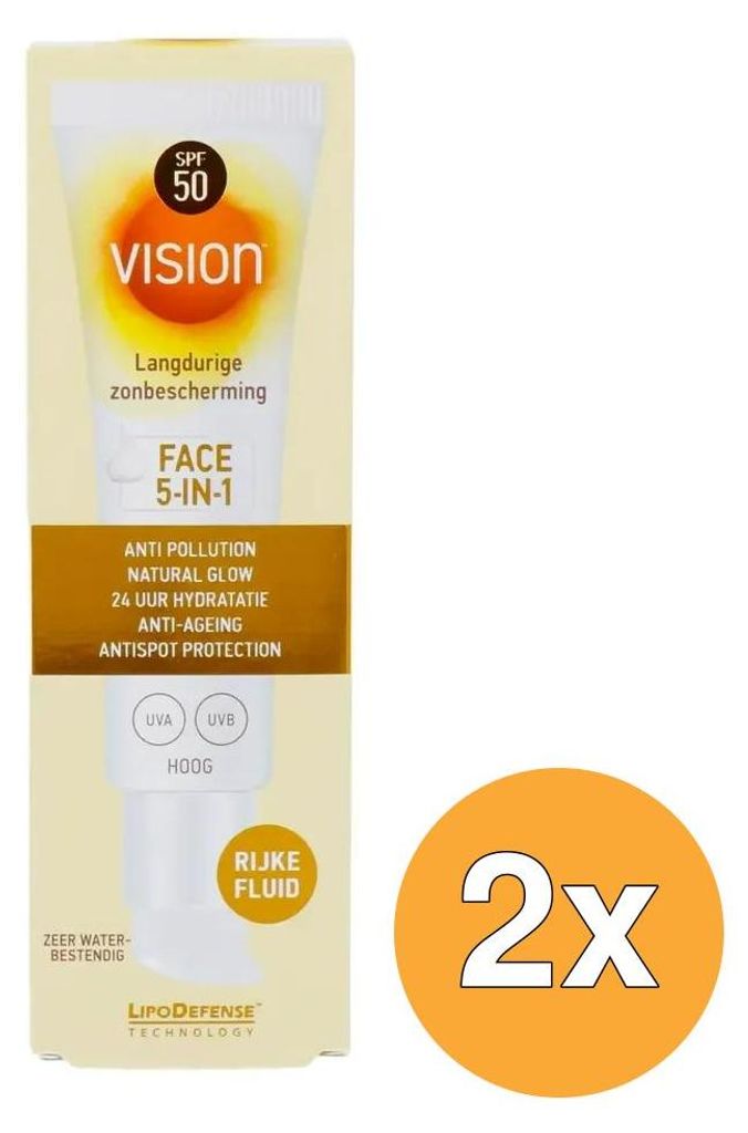 2x Vision Face Fluid 5-in-1 (50 ml) Produktbild 