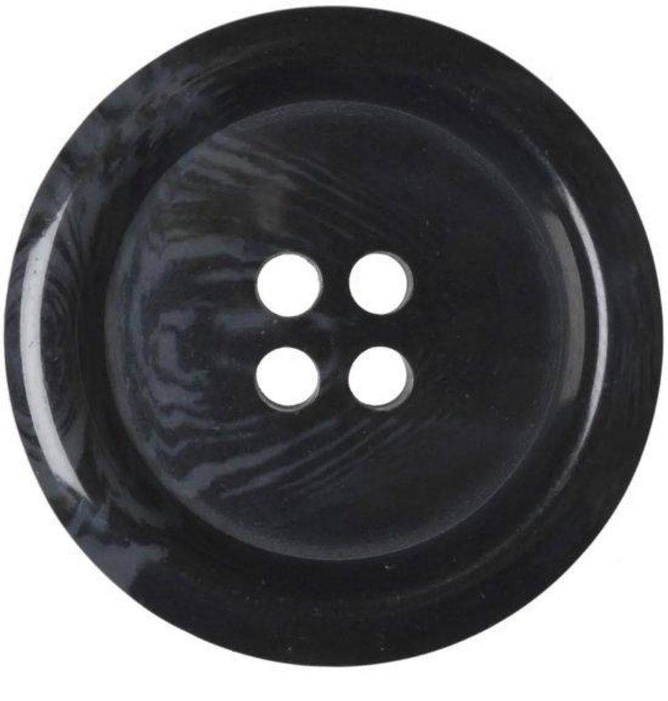Kunststofknopen aus Kunststoff, rund, 15 mm, 4 Locher, ideal für Jacken, Schotten, Westen, schwarz, 12 Stück