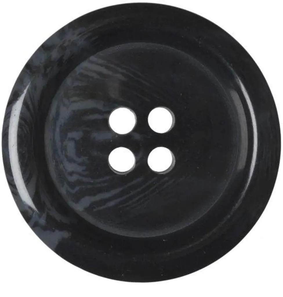 Boutons de Couture Imitation Corne Noirs 25 mm pour Veste et Manteau
