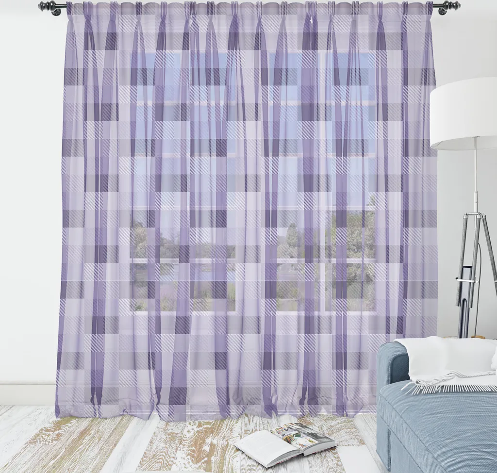 Tapisserie Abstraite ABAKUHAUS Violette en Satin Soyeux - 274 x 274 cm