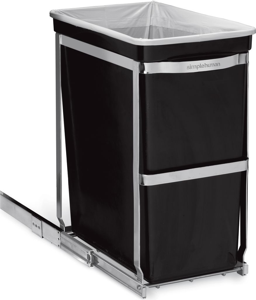 simplehuman 30 Liter ausziehbarer Abfalleimer - 5,7x5,7x26,2 cm; CW1124