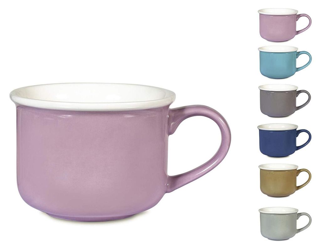 H&H Set mit 6 neuen Buntstiftbechern aus Bone China ohne Teller cc220