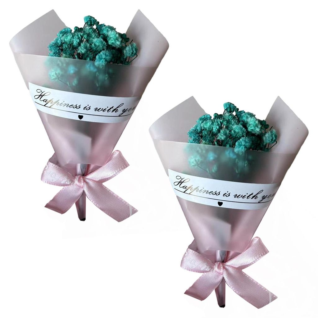 Mini-Trockenblumenstrauß aus natürlichem Schleierkraut (Gypsophila) – ideal für DIY-Bastelarbeiten, Foto-Requisiten, Geschenke, Einladungen un...