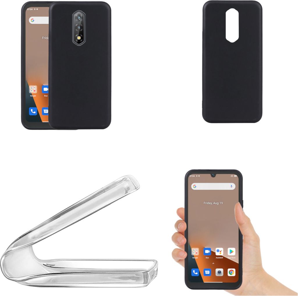 Für Blackview BV5200 Pro Silikon Schutz Schwarz Handy Produktbild 