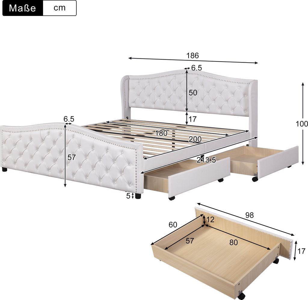 Moduf Postele MODFU čalouněné postele 180 x 200 cm | Kaufland.cz