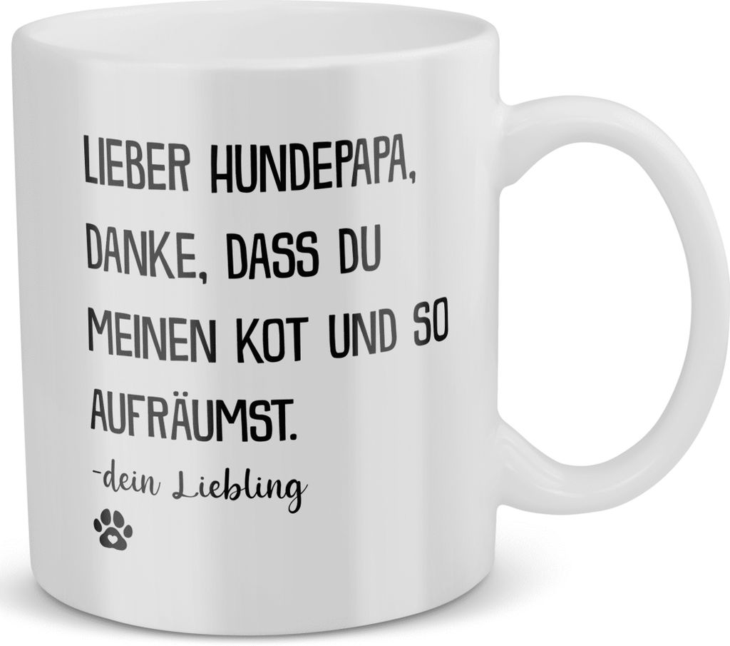 22Feels Bester Hundepapa Tasse Hund Herrchen Geschenk Männer Hundeliebe Welpe Kaffeetasse Haferl Geschenkidee Geburtstag Vatertag Weihnachten