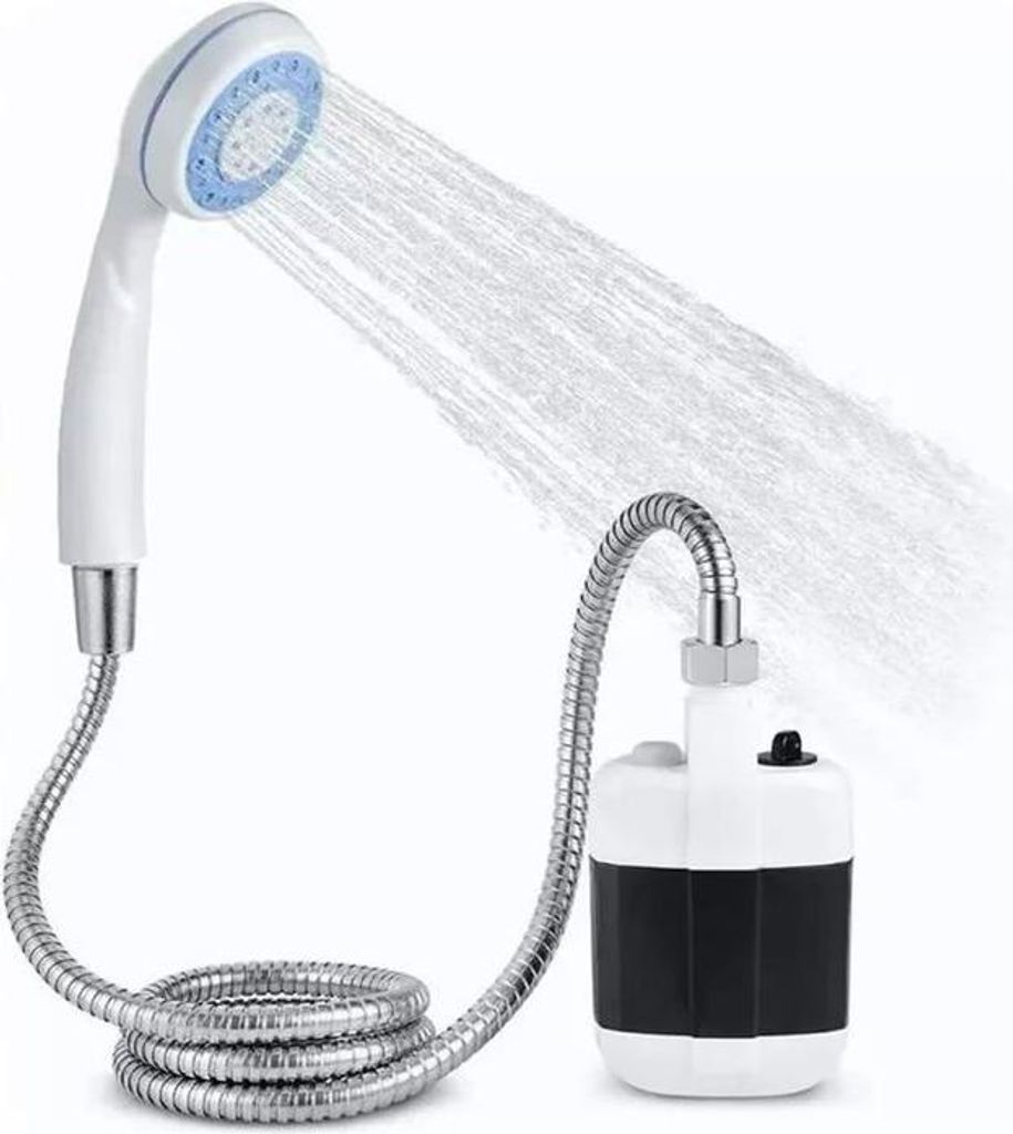 Campingdusche, tragbare Außendusche, wiederaufladbare elektrische Duschpumpe, eingebauter 2200-mAh-Akku