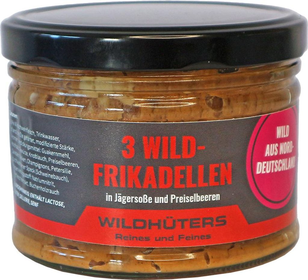 WILDHÜTERS Wildschwein-Frikadellen in Jägersauce, 3 Stück