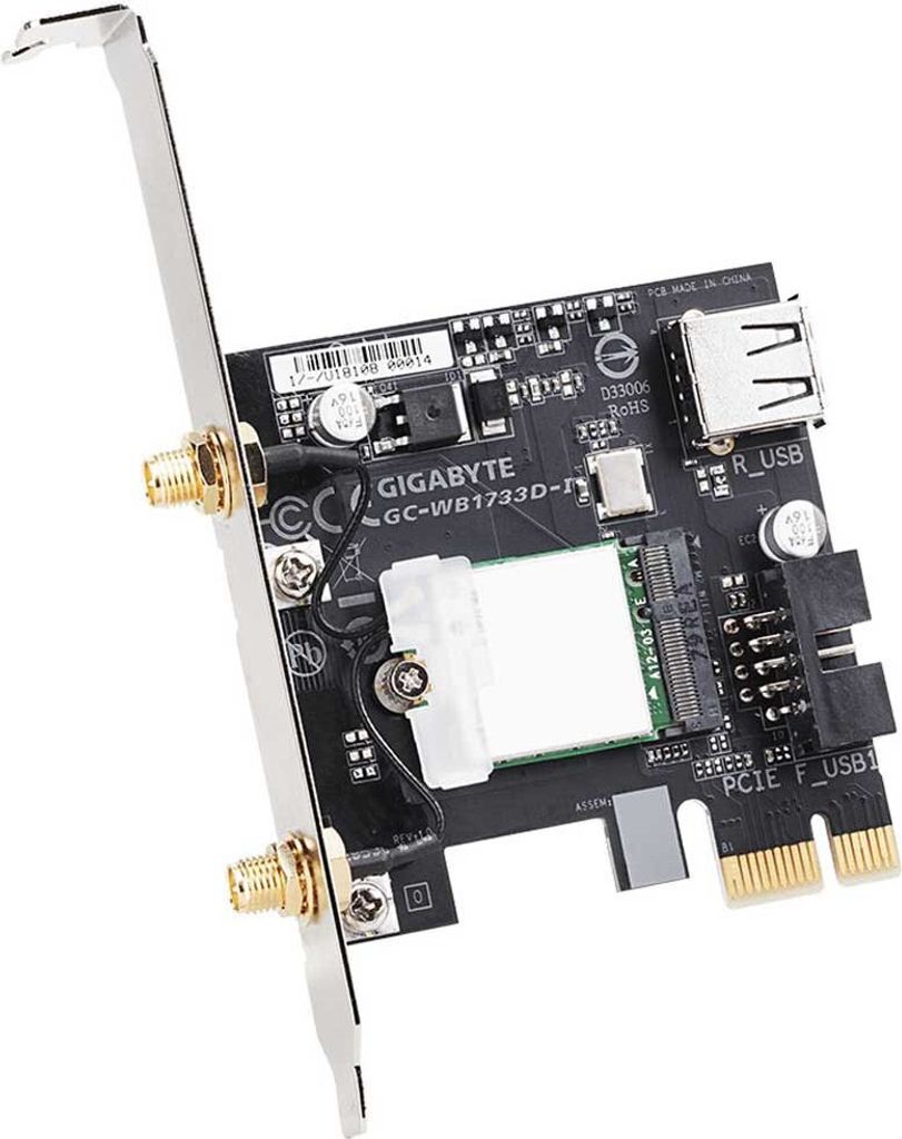 GIGABYTE Scheda di rete Gigabyte GC-WB1733D-I WLAN interna Immagine del prodotto 