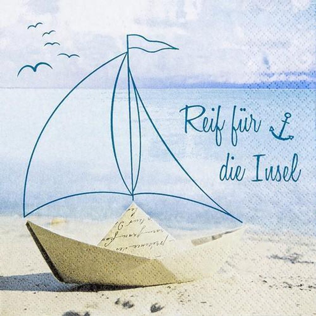 Servietten 33x33 cm - Reif für die Insel