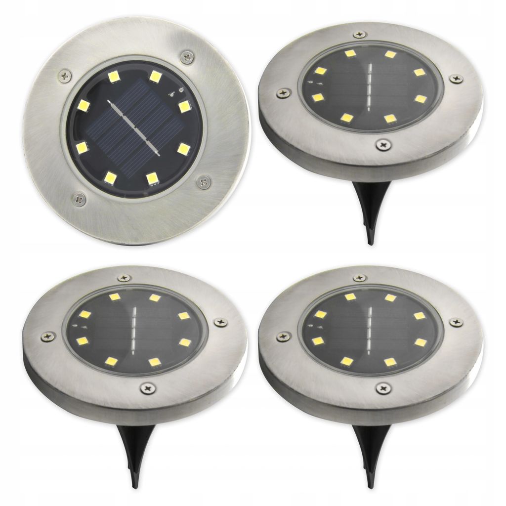 4 x LED Solar Gartenleuchte 13.5cm 5500-6000K Kaltweiß 35lm Produktbild 