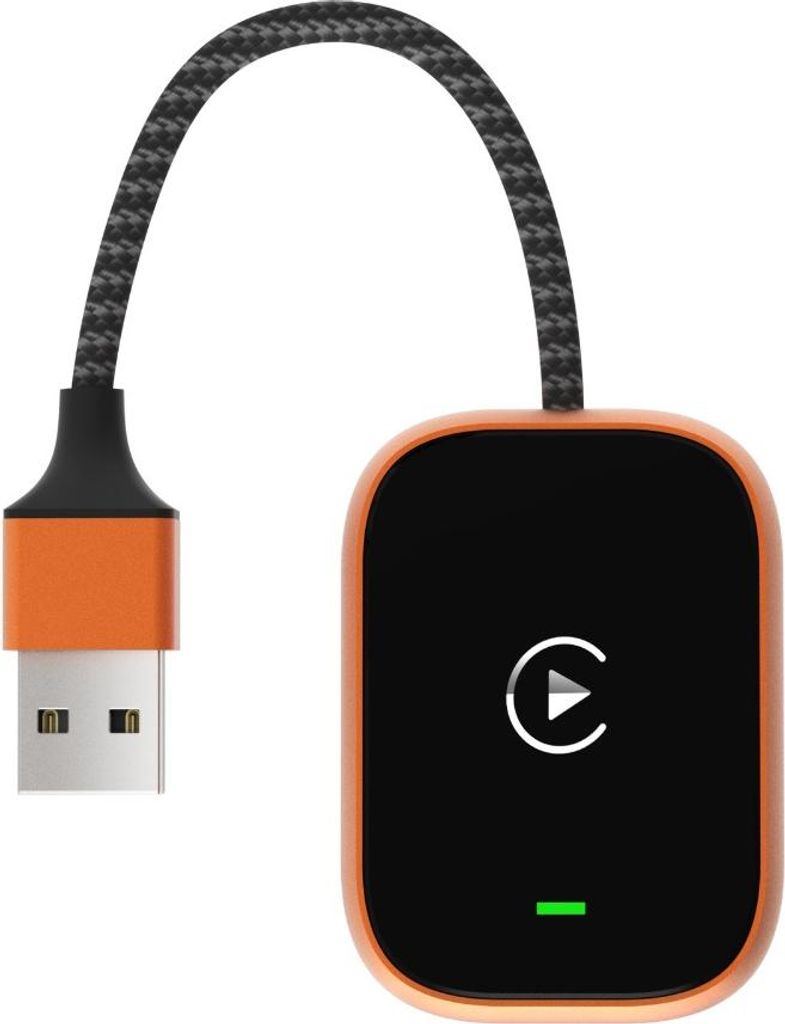INF Kabelloser CarPlay Adapter: Kabelgebundene zu kabelloser Konverter Orange