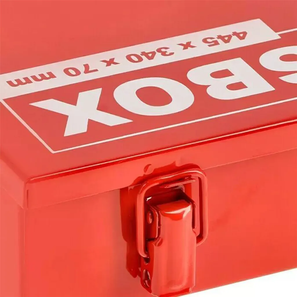 Mallette de rangement rouge 445 mm avec couvercle haute résistance - 3