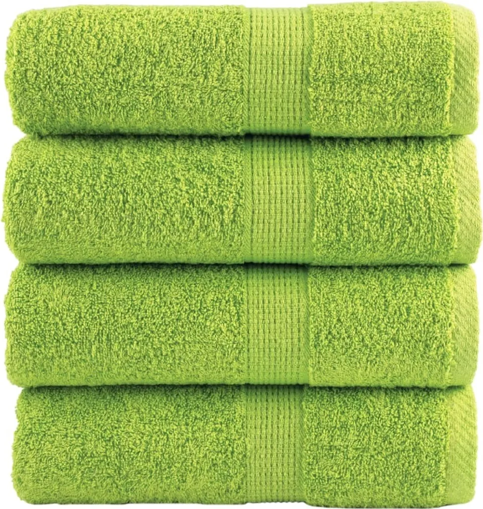 Asciugamani per Ospiti 30x50 SOLUND Verde Mela - Spugna 600g Alta Assorbenza