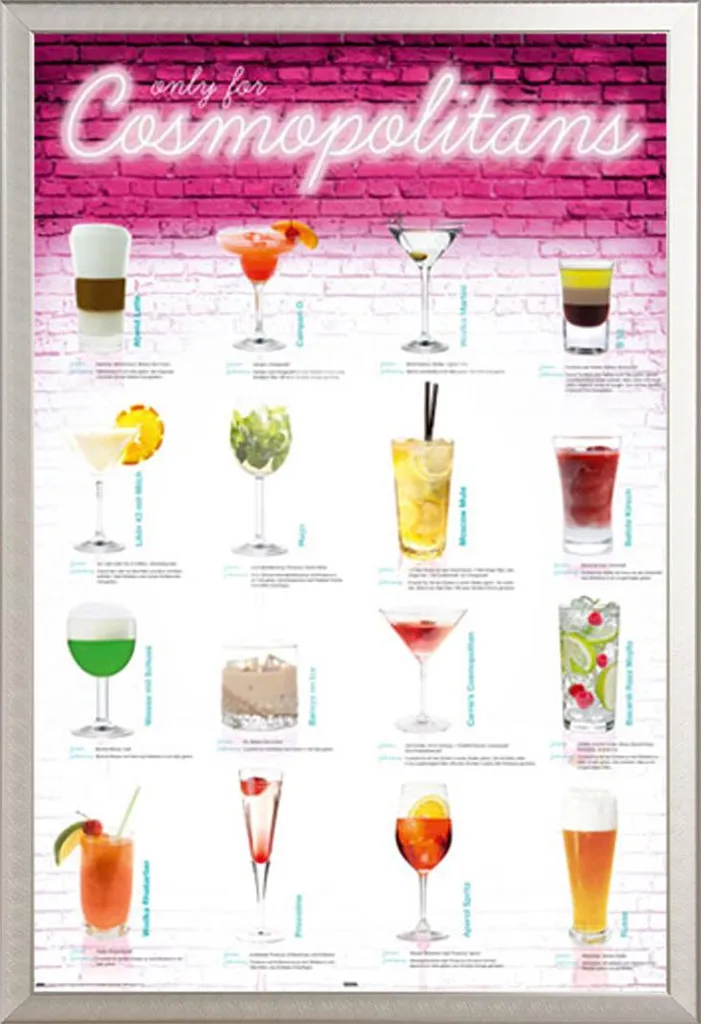 Set Cornice Alluminio Shinsuke Argento + Poster Cosmopolitan 61x91,5