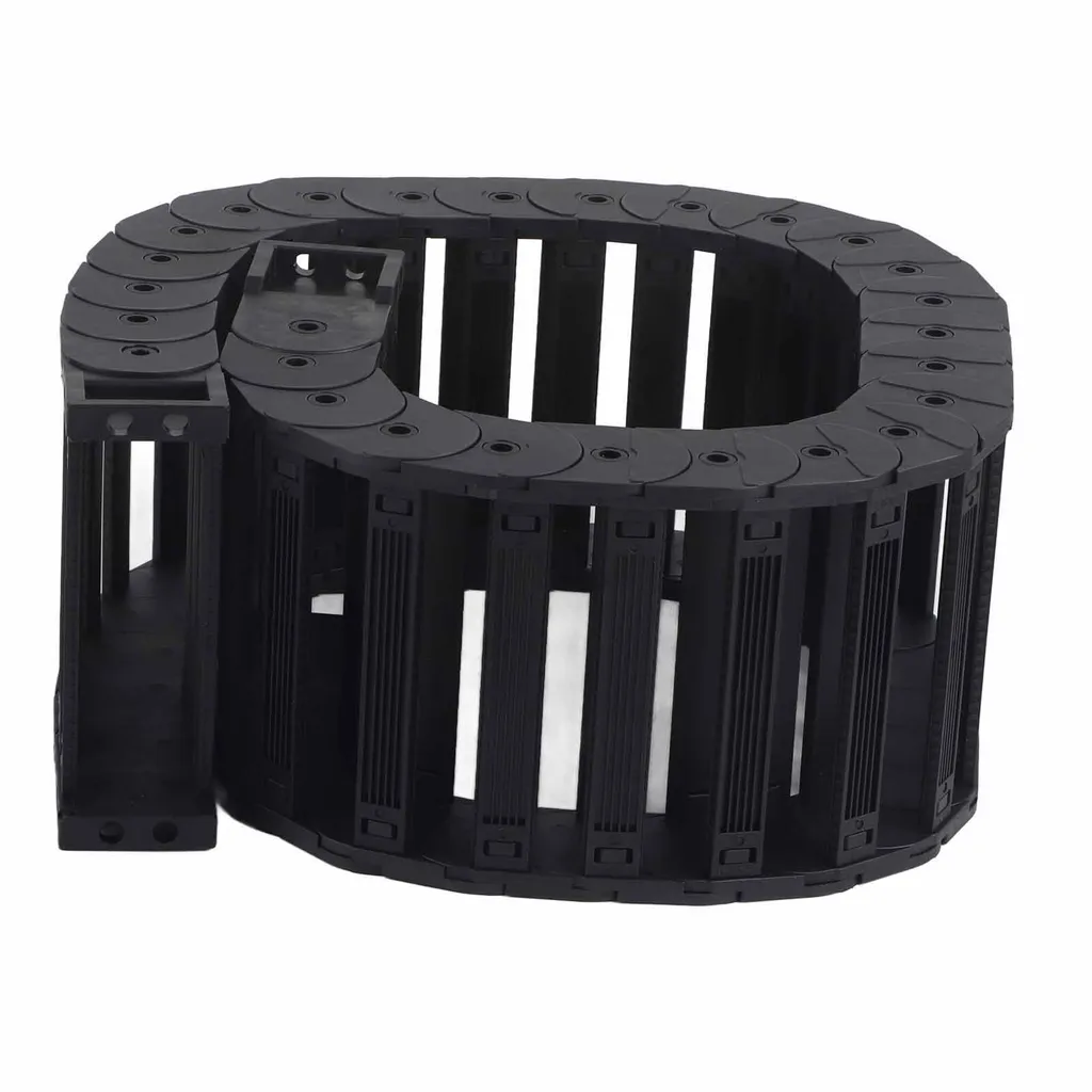 Chaîne d'entraînement de câble détachable en nylon noir 18x25mm R28