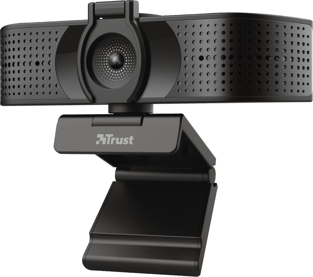 Trust Teza 4K Ultra HD Webcam, 3840x2160 mit 2 Mikrofonen und Autofokus, 30 FPS, USB Plug & Play, Web Kamera für Teams, Zoom, Skype, PC, Laptop, M...