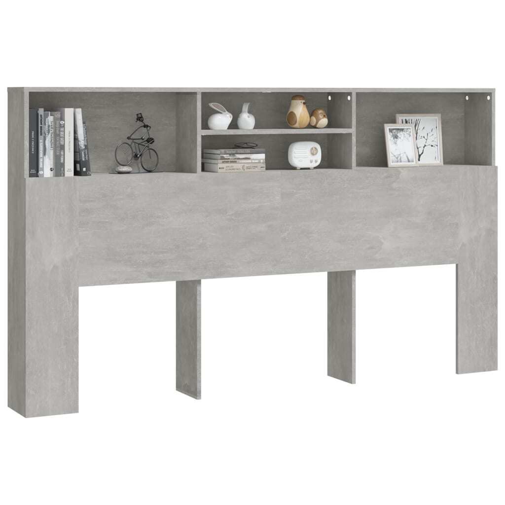 Armoire de tête de lit - CUQUE - Blanc brillant - 200x18,5x104,5 cm