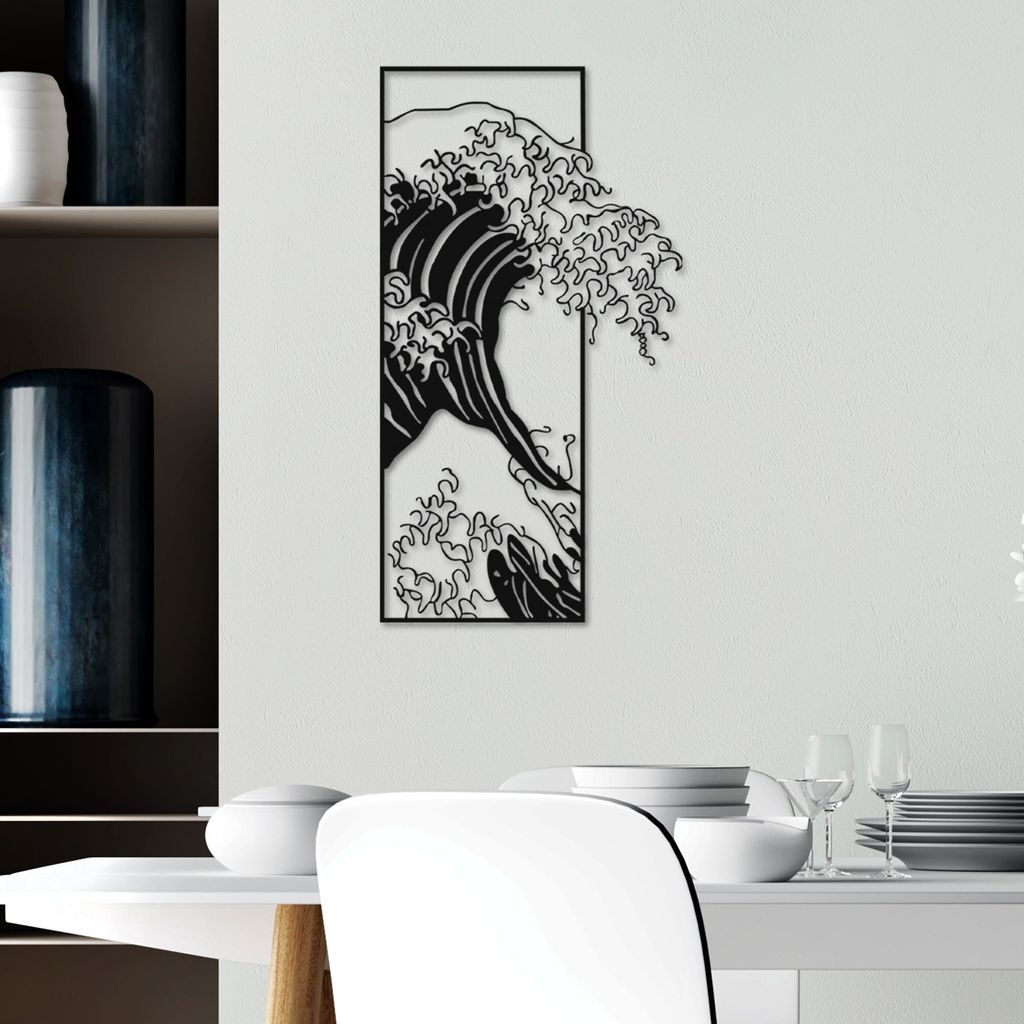 Wallity, Waves 3, Dekoratives Wandaccessoire aus Metall, Produktbild 