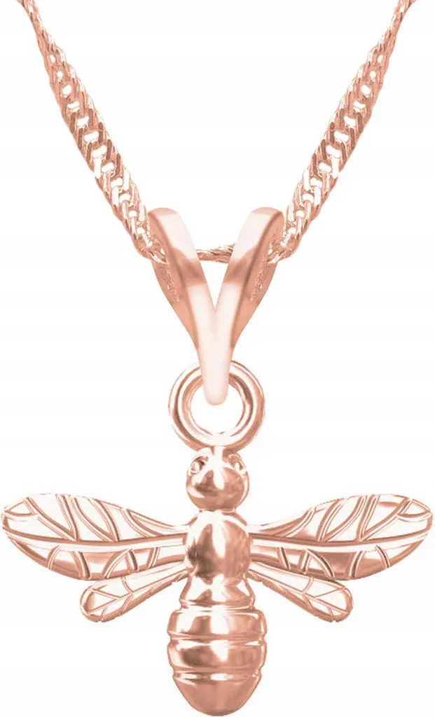 Collana con ciondolo a forma di ape in argento sterling 925, catena a maglie larghe da 16 a 30 pollici, in confezione regalo - Italia