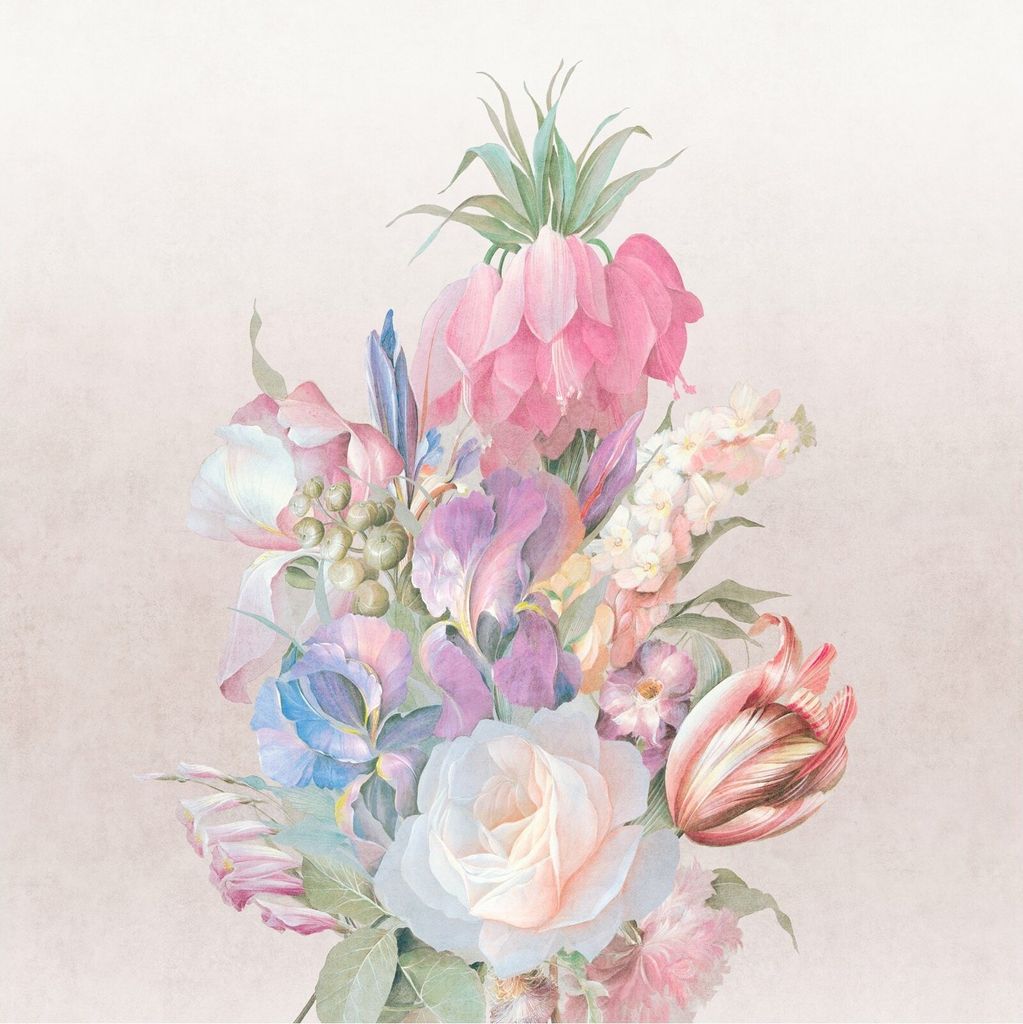 Fototapete 361032 Vliestapete Blumen Floral 212 x 265 cm Rasch Selection Blau