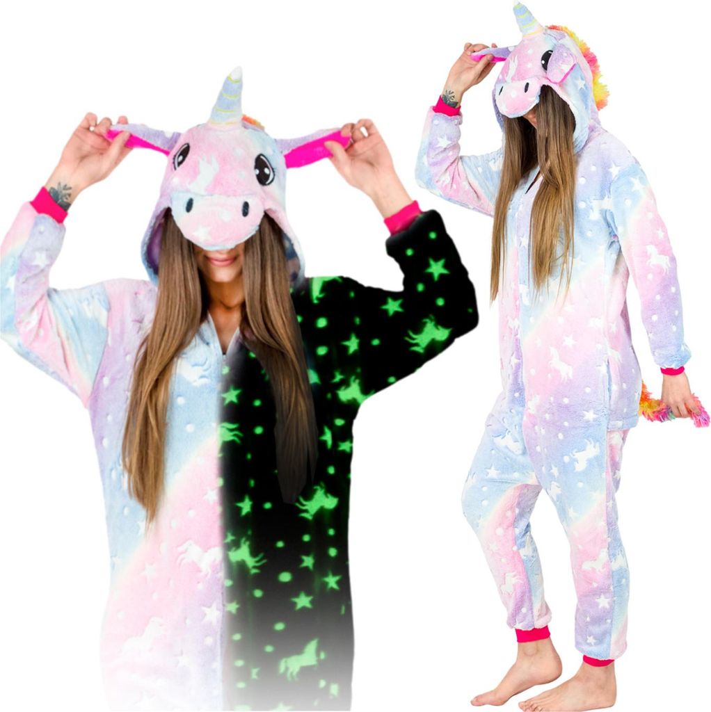 Piżama kombinezon kigurumi gamski jednorożec świeci w Zdjęcie produktu 