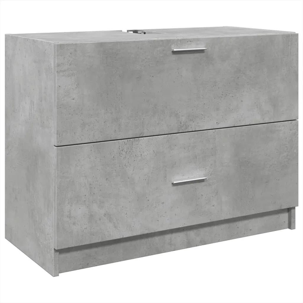 Mobile per Lavabo Bagno SYFAX Grigio Cemento 78x37x59 cm Truciolare