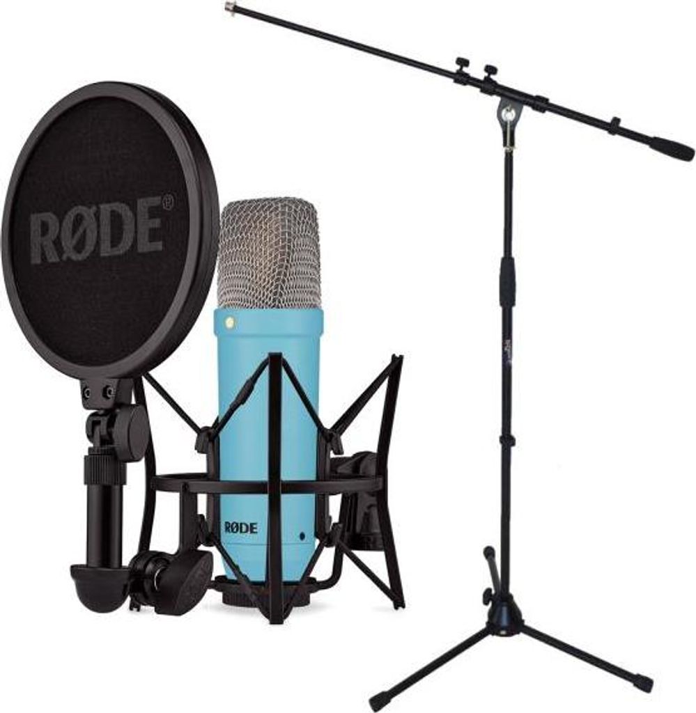 Rode NT1 Signature Blue Mikrofon Blau mit Stativ