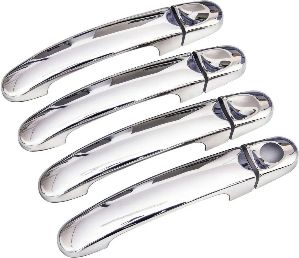 4 Coques de Poignée Chrome Inox pour VW Transporter T5 T6 et Caddy