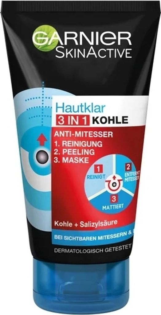 Garnier, Skin Active, Nettoyage + Peeling + Masque, 150 ml Image du produit 