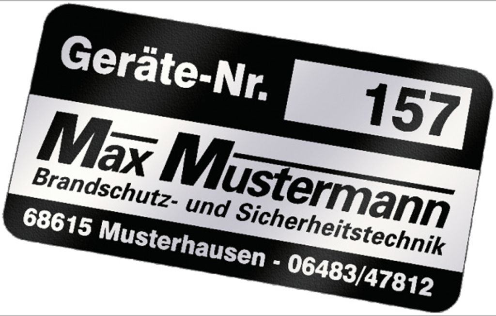Dreifke Inventaretiketten schwarz/silber, Polyesterfolie, 60x30 mm, 100 Stüc...
